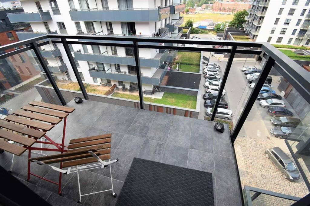 Apartament Blue Bastion Walowa 23C Z Klimatyzacja I Miejscem Parkingowym W Podziemnym Parkingu Gdańsk Eksteriør billede